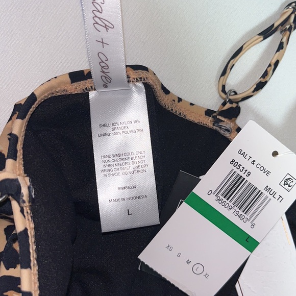 SALT + COVE Lace-Up Side One-Piece Swimsuit Sz Large - Picture 7 of 9